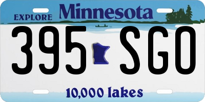 MN license plate 395SGO