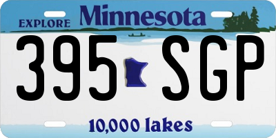 MN license plate 395SGP
