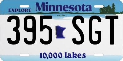 MN license plate 395SGT