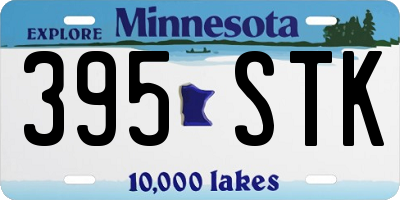 MN license plate 395STK