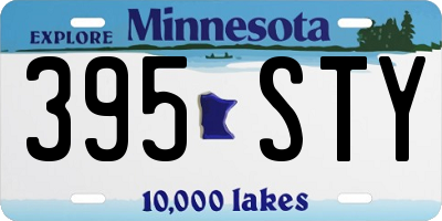 MN license plate 395STY