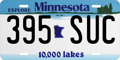 MN license plate 395SUC