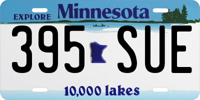 MN license plate 395SUE