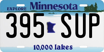MN license plate 395SUP