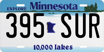 MN license plate 395SUR