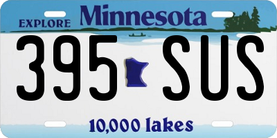MN license plate 395SUS
