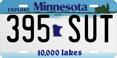 MN license plate 395SUT