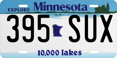 MN license plate 395SUX