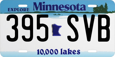 MN license plate 395SVB