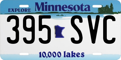 MN license plate 395SVC