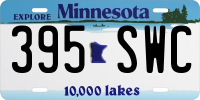 MN license plate 395SWC