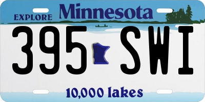 MN license plate 395SWI
