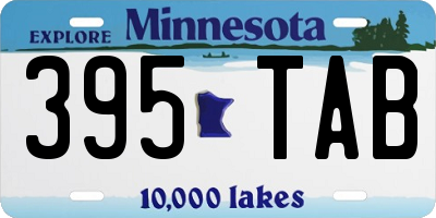 MN license plate 395TAB