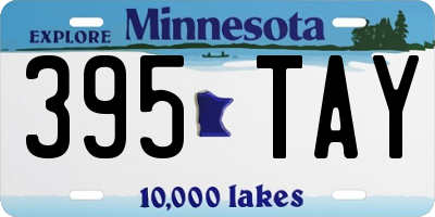 MN license plate 395TAY