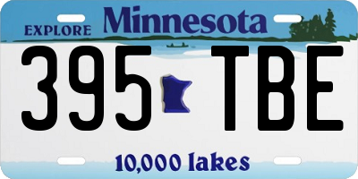 MN license plate 395TBE
