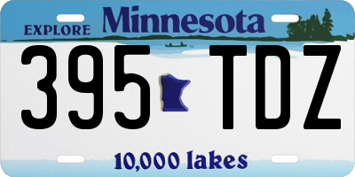MN license plate 395TDZ