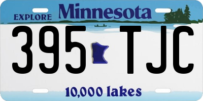 MN license plate 395TJC
