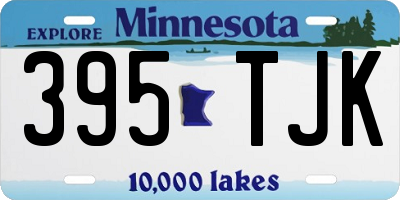 MN license plate 395TJK