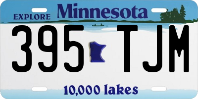 MN license plate 395TJM