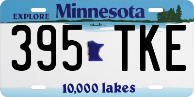 MN license plate 395TKE