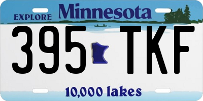 MN license plate 395TKF