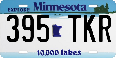 MN license plate 395TKR
