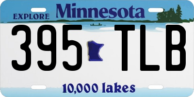 MN license plate 395TLB
