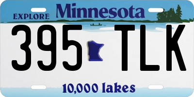 MN license plate 395TLK
