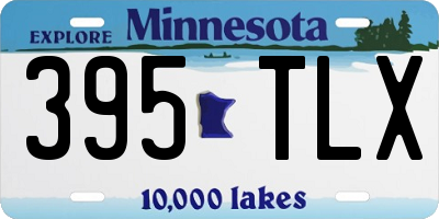 MN license plate 395TLX