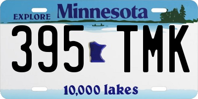 MN license plate 395TMK