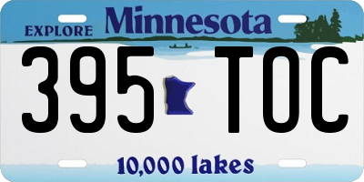 MN license plate 395TOC