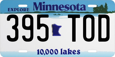 MN license plate 395TOD