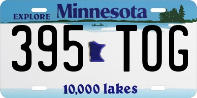 MN license plate 395TOG