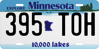 MN license plate 395TOH