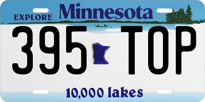 MN license plate 395TOP