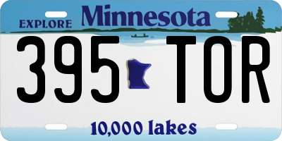 MN license plate 395TOR