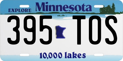 MN license plate 395TOS