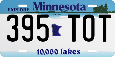 MN license plate 395TOT
