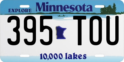 MN license plate 395TOU