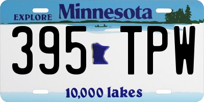 MN license plate 395TPW