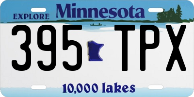 MN license plate 395TPX