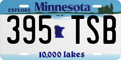 MN license plate 395TSB