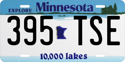 MN license plate 395TSE