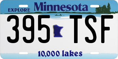 MN license plate 395TSF