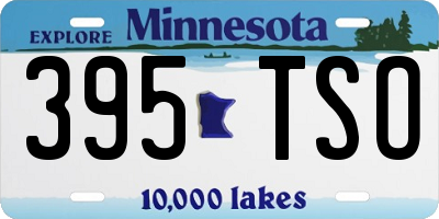 MN license plate 395TSO