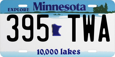 MN license plate 395TWA