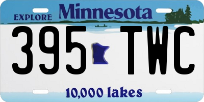 MN license plate 395TWC