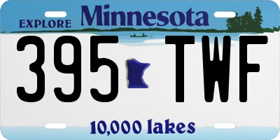 MN license plate 395TWF