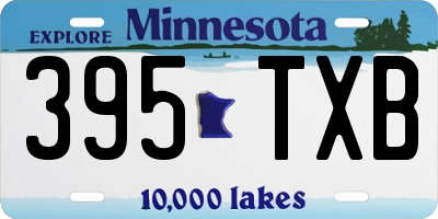 MN license plate 395TXB