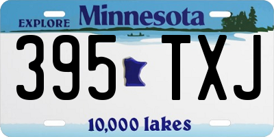 MN license plate 395TXJ